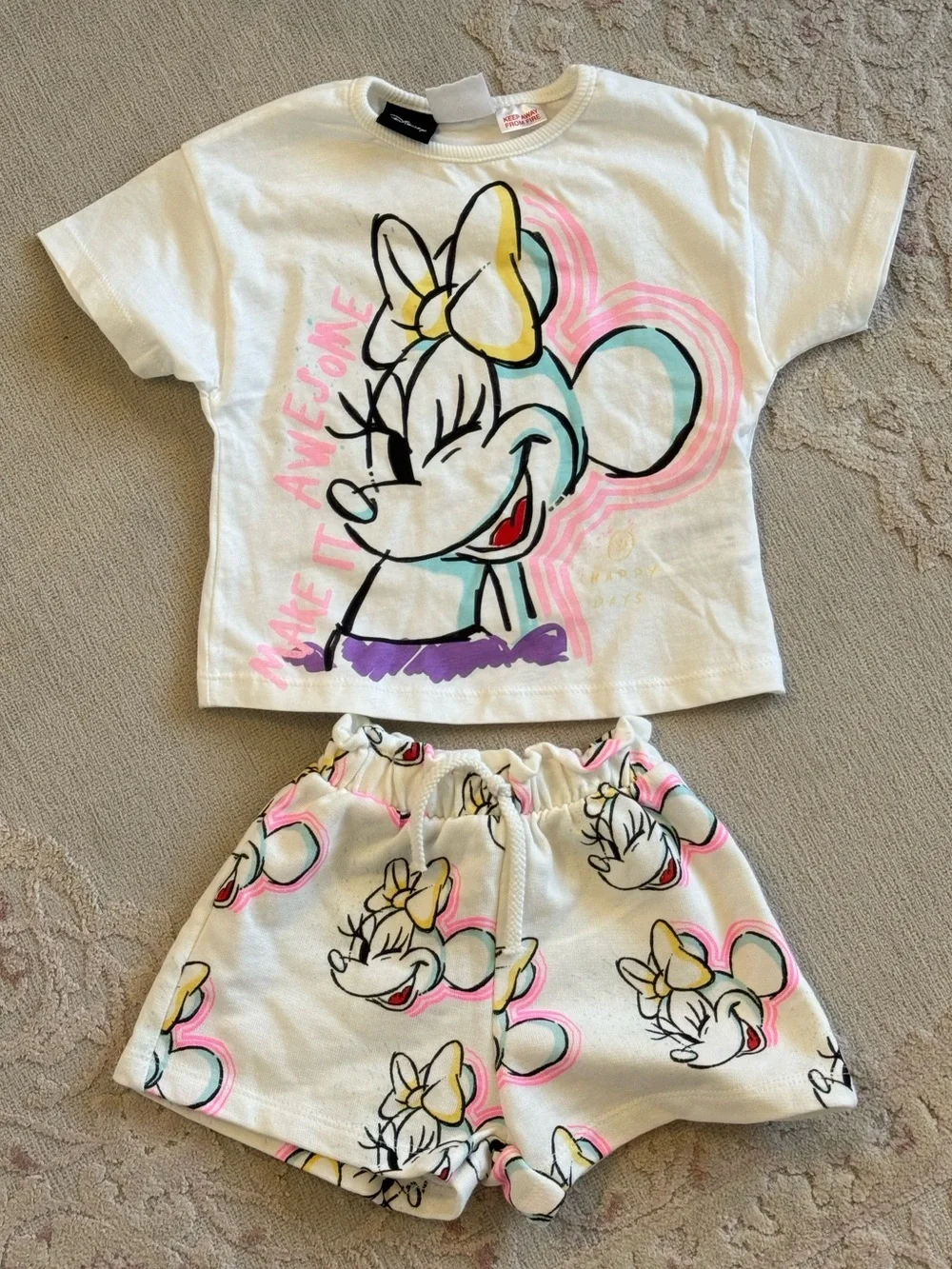 ZARA KIDS - Disney Minnie Mouse Short Sleeve Set
